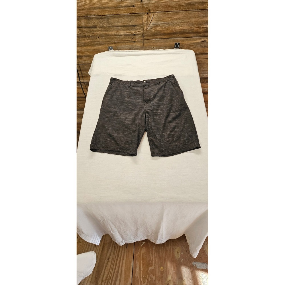Veece Mens Hybrid Walk Shorts Charcoal Grey Micro Stripe Stretch Size 36